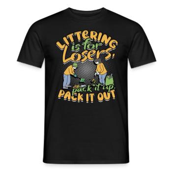 Umweltschützer Recyceln - Männer T-Shirt - Schwarz - Vorne - AI Model Male 178 light (178cm)
