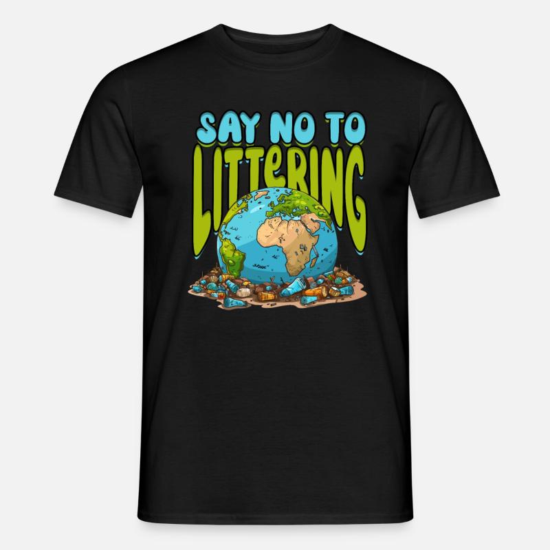 Umweltschützer Klimaschutz - Männer T-Shirt - Schwarz