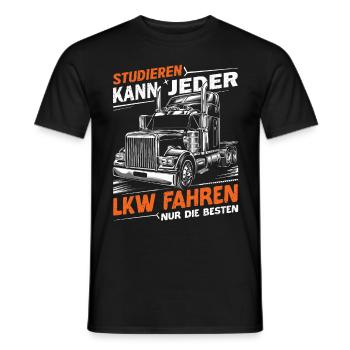 Vatertag | Die Besten fahren LKW | LKW Fahrer - Männer T-Shirt - Schwarz - Vorne - AI Model Male 178 light (178cm)
