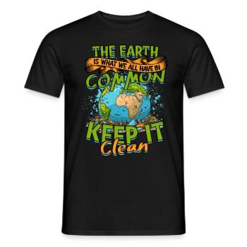 Environmentalist Environmental Protection - Men's T-Shirt - black - Front - AI Model Male 178 light (178cm)