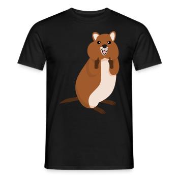 Quokka Middle Finger Quokkas - Männer T-Shirt - Schwarz - Vorne - AI Model Male 178 light (178cm)