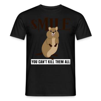 Quokkas Misantrophic Quokka - Männer T-Shirt - Schwarz - Vorne - AI Model Male 178 light (178cm)