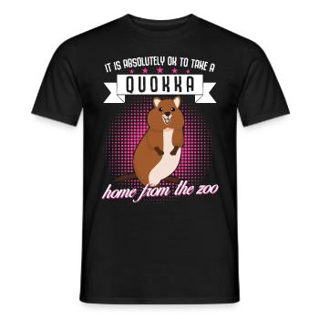 Quokka - Männer T-Shirt - Schwarz - Vorne - AI Model Male 178 light (178cm)