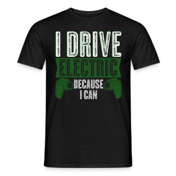 E-Car Electric Vehicle Electric Car - Männer T-Shirt - Schwarz - Vorne - AI Model Male 178 light (178cm)