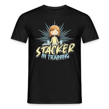 Sport Stacking Speed Stacker In Training - Männer T-Shirt - Schwarz - Vorne - AI Model Male 178 light (178cm)