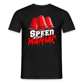 Empilage de gobelets Speed Stack Maniac - T-shirt homme - noir - Devant - AI Model Male 178 light (178cm)