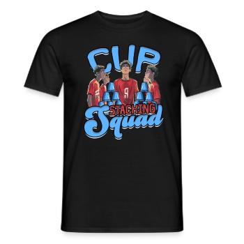 Sport Stacking Speed Stacker Cup Stacking Squad - Männer T-Shirt - Schwarz - Vorne - AI Model Male 178 light (178cm)