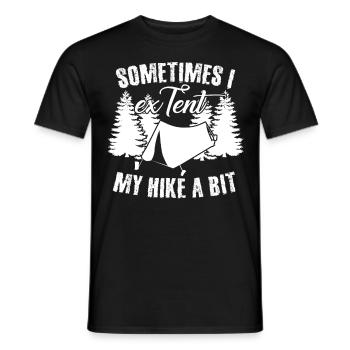 Tent Camping Tents Outdoor - Männer T-Shirt - Schwarz - Vorne - AI Model Male 178 light (178cm)