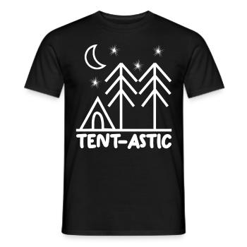 Hike Camping Hiking Outdoor Tent - Men's T-Shirt - black - Front - AI Model Male 178 light (178cm)