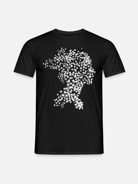 Ladybug Lady with Ladybugs - Men's T-Shirt - black
