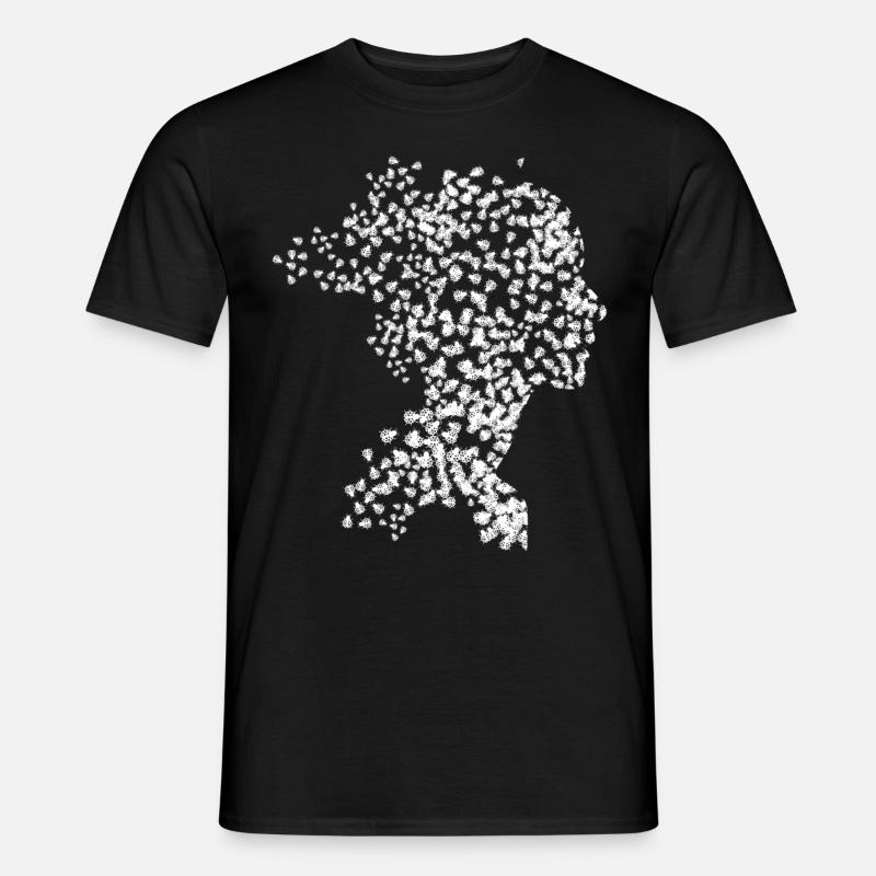 Ladybug Lady with Ladybugs - Men's T-shirt - black