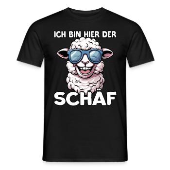 Schäff | Chef | Teamleiter | Abteilungsleiter - Männer T-Shirt - Schwarz - Vorne - AI Model Male 178 light (178cm)