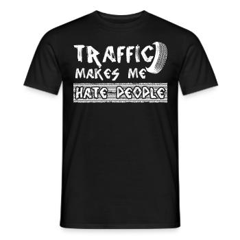 Cars Commuting Rush Hour Traffic - Männer T-Shirt - Schwarz - Vorne - AI Model Male 178 light (178cm)