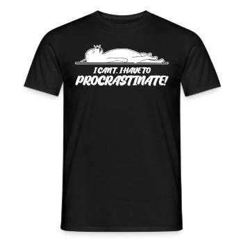 Procrastinating Procrastinators - Männer T-Shirt - Schwarz - Vorne - AI Model Male 178 light (178cm)