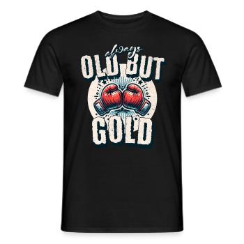 Boxe ancienne mais toujours dorée - T-shirt homme - noir - Devant - AI Model Male 178 light (178cm)