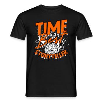 Uhrmacher Time est le meilleur conteur - T-shirt homme - noir - Devant - AI Model Male 178 light (178cm)