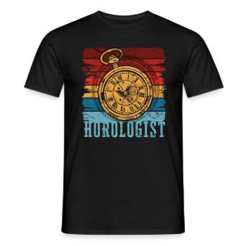 Watchmaker Watchmaking Horologist - Men's T-Shirt - black - Front - AI Model Male 178 light (178cm)