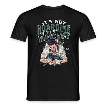 L’horloger n’est pas de la thésaurisation si ce sont des montres - T-shirt homme - noir - Devant - AI Model Male 178 light (178cm)