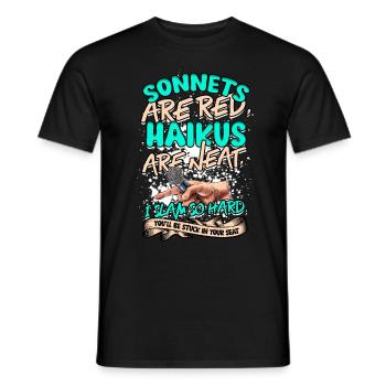 Poetry Slam Dichter Poetryslam - Männer T-Shirt - Schwarz - Vorne - AI Model Male 178 light (178cm)