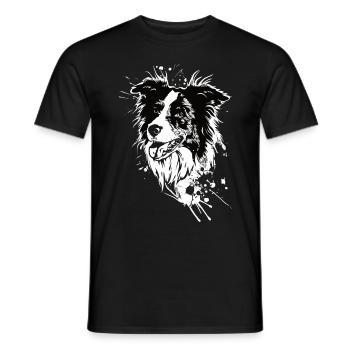 Border Collie Schäferhund | Hütehund - Männer T-Shirt - Schwarz - Vorne - AI Model Male 178 light (178cm)