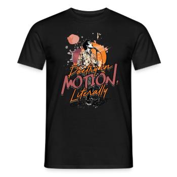 Poetry Slam Dichter Poetry in motion, literally - Männer T-Shirt - Schwarz - Vorne - AI Model Male 178 light (178cm)