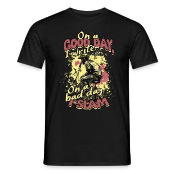 Poetry Slam Dichter Poetryslam - Männer T-Shirt - Schwarz - Vorne - AI Model Male 178 light (178cm)