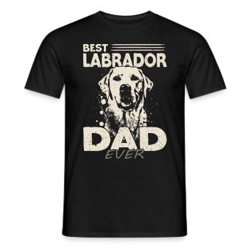 Meilleur papa labrador de tous les temps | Labrador Retriever - T-shirt homme - noir - Devant - AI Model Male 178 light (178cm)