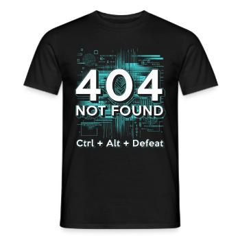 Robotik Ingenieur 404 Not Found CTRL+Alt+Defeat - Männer T-Shirt - Schwarz - Vorne - AI Model Male 178 light (178cm)