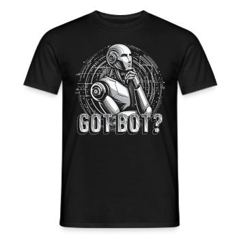 Robotics Engineer Got Bot? - Men's T-Shirt - black - Front - AI Model Male 178 light (178cm)