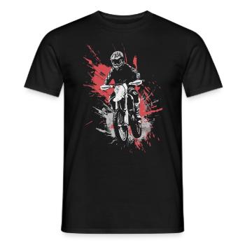 Dirtbike und Motorrad Motocross - Männer T-Shirt - Schwarz - Vorne - AI Model Male 178 light (178cm)