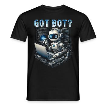 Robotik Ingenieur Got Bot? - Männer T-Shirt - Schwarz - Vorne - AI Model Male 178 light (178cm)