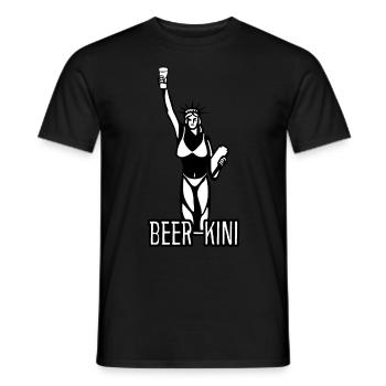 Statue of Liberty with Beer - Männer T-Shirt - Schwarz - Vorne - AI Model Male 178 light (178cm)