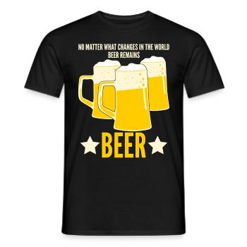 Beer Remains Beer - Men's T-Shirt - black - Front - AI Model Male 178 light (178cm)