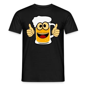 Beer Happy Brewing Craft Beer Malt - Men's T-Shirt - black - Front - AI Model Male 178 light (178cm)