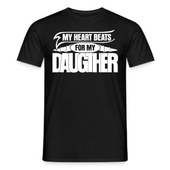 Filles Père Papa Fille - T-shirt homme - noir - Devant - AI Model Male 178 light (178cm)