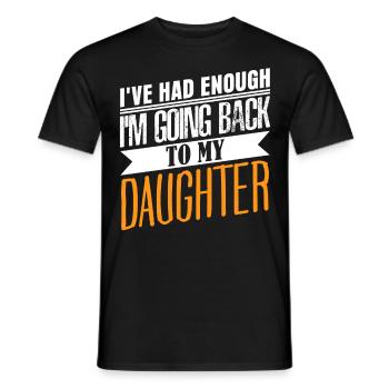 Fille Filles Père Papa - T-shirt homme - noir - Devant - AI Model Male 178 light (178cm)