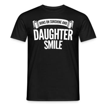 Papa Fille Sourire Filles Père - T-shirt homme - noir - Devant - AI Model Male 178 light (178cm)