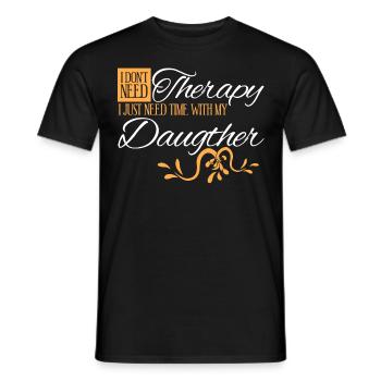 Papa Filles Père Famille Fille - T-shirt homme - noir - Devant - AI Model Male 178 light (178cm)