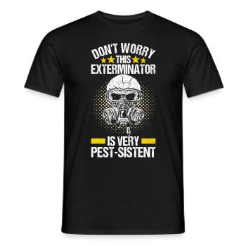 Pest Control Exterminator - Men's T-Shirt - black - Front - AI Model Male 178 light (178cm)