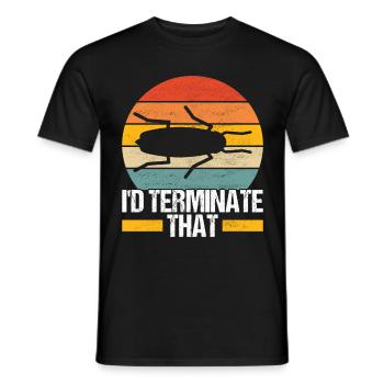 Pest Control Exterminator - Men's T-Shirt - black - Front - AI Model Male 178 light (178cm)