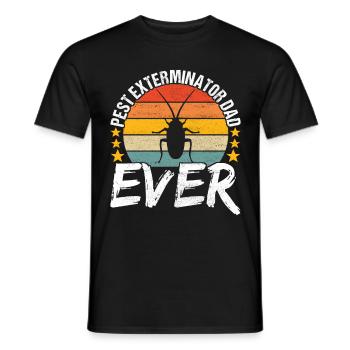 Pest Control Exterminator - Men's T-Shirt - black - Front - AI Model Male 178 light (178cm)
