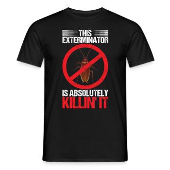 Pest Control Exterminator - Men's T-Shirt - black - Front - AI Model Male 178 light (178cm)
