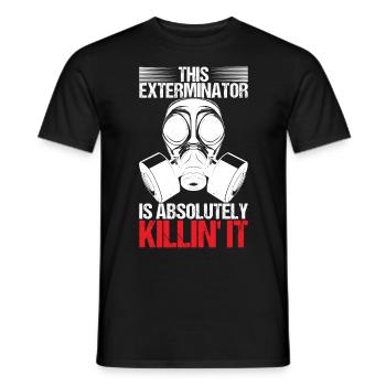 Pest Control Exterminator - Men's T-Shirt - black - Front - AI Model Male 178 light (178cm)