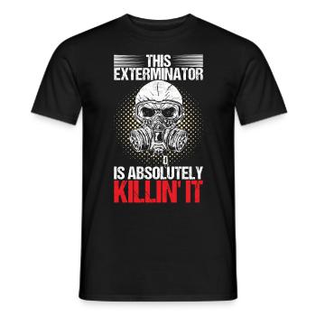 Pest Control Exterminator - Men's T-Shirt - black - Front - AI Model Male 178 light (178cm)