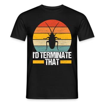 Pest Control Exterminator - Men's T-Shirt - black - Front - AI Model Male 178 light (178cm)