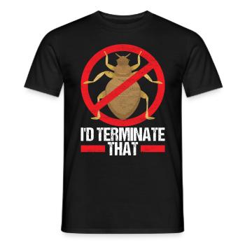 Pest Control Exterminator - Men's T-Shirt - black - Front - AI Model Male 178 light (178cm)