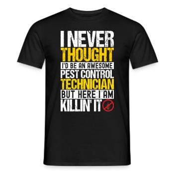 Pest Control Exterminator - Men's T-Shirt - black - Front - AI Model Male 178 light (178cm)