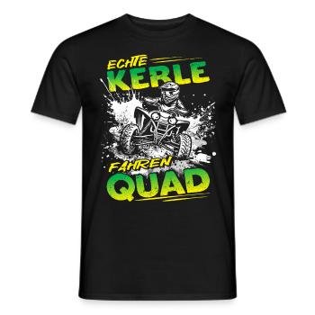 Echte Kerle fahren Quad - Motorsport - ATV - Männer T-Shirt - Schwarz - Vorne - AI Model Male 178 light (178cm)