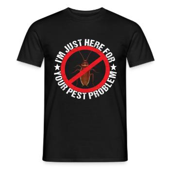 Pest Control Exterminator - Men's T-Shirt - black - Front - AI Model Male 178 light (178cm)