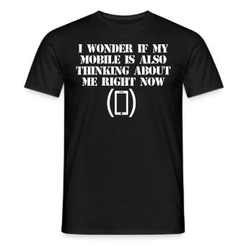 Cellphone Smartphone Mobile Phone - Männer T-Shirt - Schwarz - Vorne - AI Model Male 178 light (178cm)